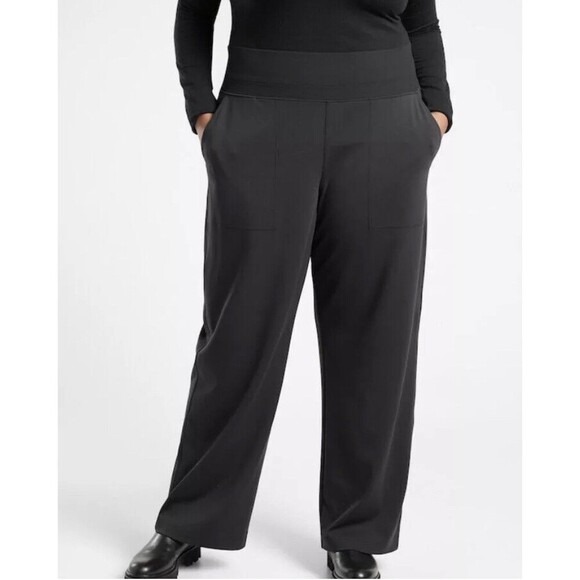 Athleta Venice High Rise Wide Leg Pant Black Pull On 982868 Womens Plus Size 3X - Picture 1 of 16